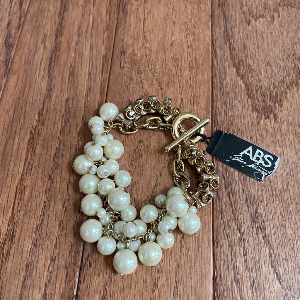 Brand New With Tags Abs By Allen Schwartz Pearl Bracelet